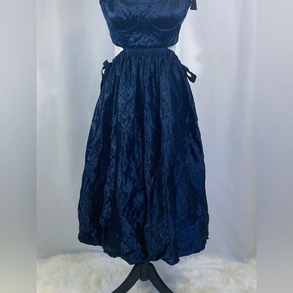 ULLA JOHNSON metallic midi dress size 8 - Picture 10 of 12